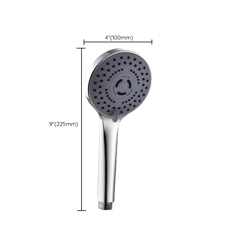 Cabezal de ducha de plástico moderno, cabezal de ducha redondo de mano con flujo de agua ajustable Clearhalo