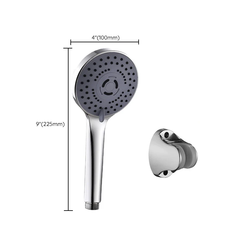 Cabezal de ducha de plástico moderno, cabezal de ducha redondo de mano con flujo de agua ajustable Clearhalo