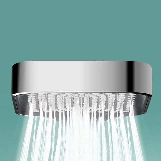 Cabezal de ducha presurizado rectangular Cabezal de ducha de mano con flujo de agua ajustable de 4 posiciones Clearhalo