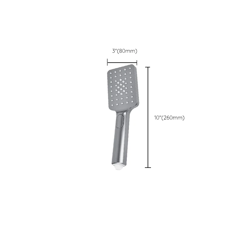 Cabezal de ducha rectangular gris combinado cabezal de ducha con patrón de pulverización estándar Clearhalo