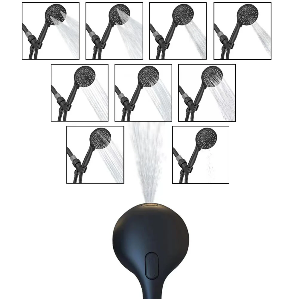 Cabezal de ducha redondo de mano, cabezal de ducha de plástico con bajo consumo de agua Clearhalo