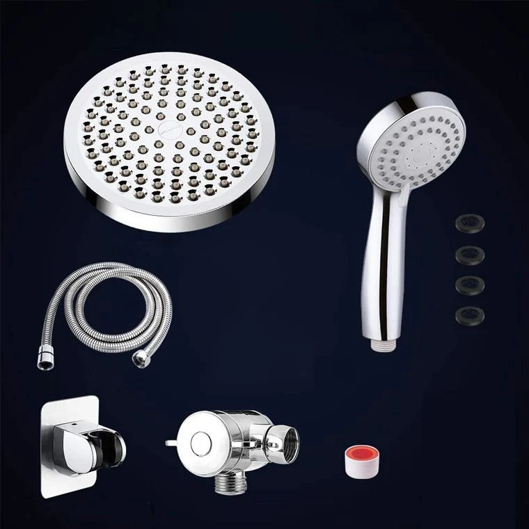 Cabezal de ducha tradicional Cabezal de ducha de mano redondo de metal liso Clearhalo