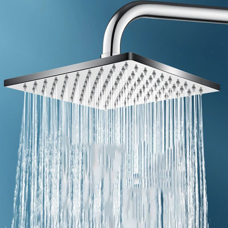 Combo de cabezal de ducha cuadrado contemporáneo con cabezal de ducha de mano Clearhalo