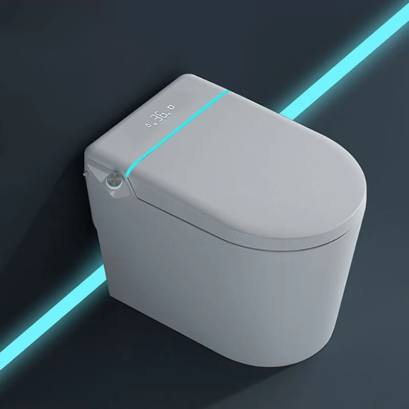 Conjunto de inodoro suspendido/bidé de pie de piso blanco contemporáneo Clearhalo