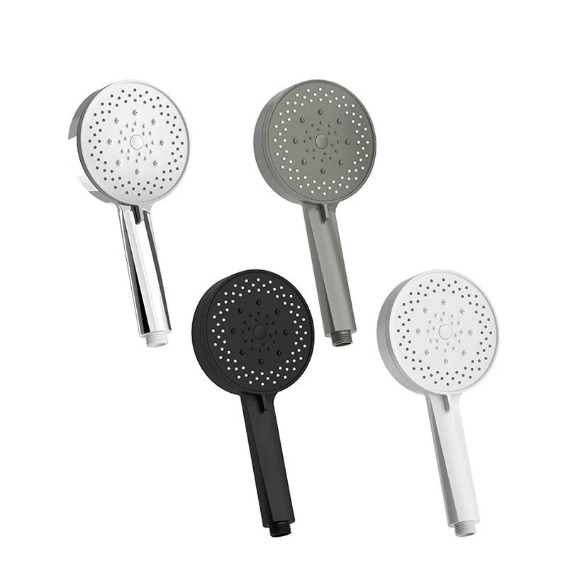 Ducha de mano de plástico, cabezal de ducha redondo de mano con patrón de pulverización ajustable Clearhalo