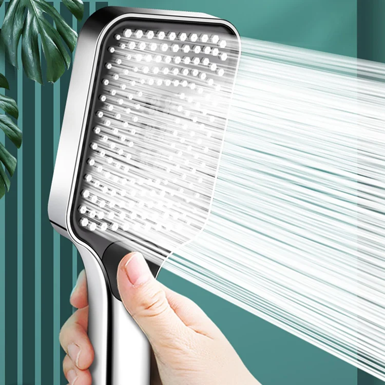 Ducha de mano rectangular moderna Ducha de mano de pared autolimpiante Clearhalo