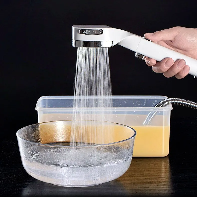 Ducha presurizada de 4 posiciones Cabezal de ducha manual con parada de agua con un botón Clearhalo