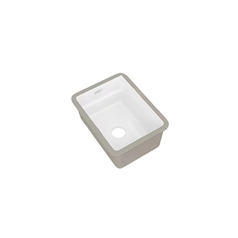 Fregadero de baño tradicional bajo encimera rectangular con lavabo para grifo Clearhalo