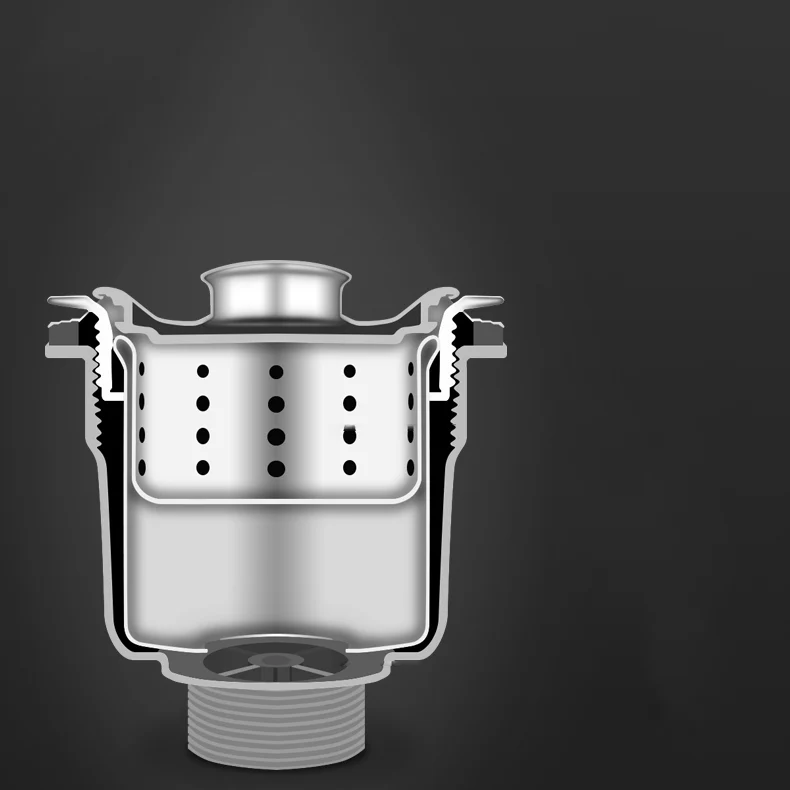 Fregadero de cocina rectangular de acero inoxidable con conjunto de drenaje (sin incluir grifo) Clearhalo