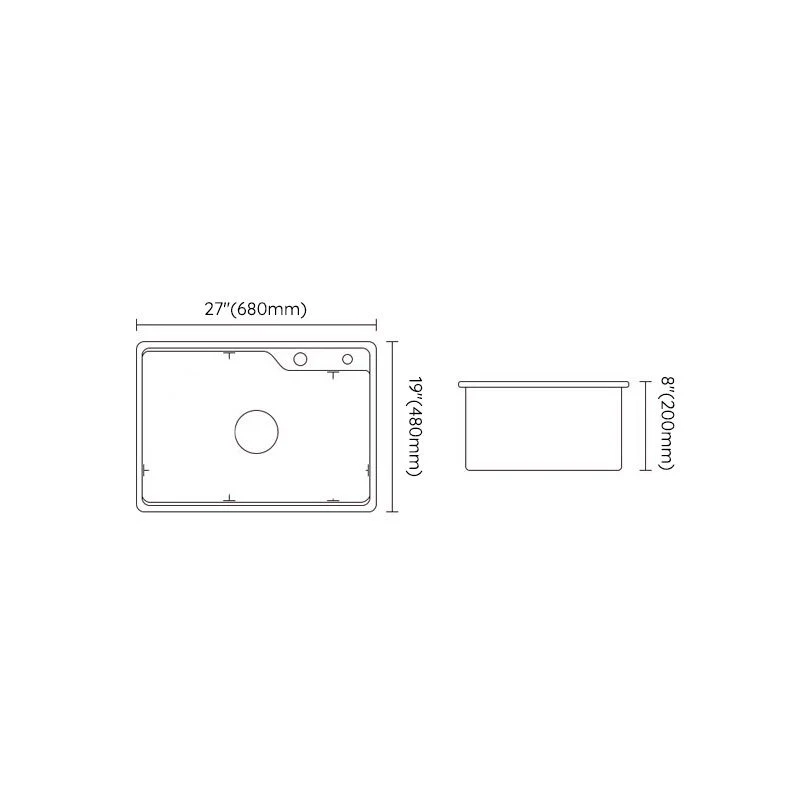 Fregadero de cocina rectangular de cuarzo en fregadero de un seno en verde menta Clearhalo