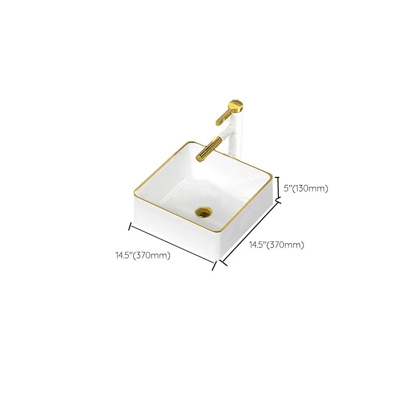 Fregadero tradicional de porcelana rectangular con soporte para lavado y desagüe Clearhalo