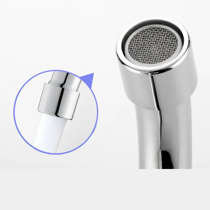 Grifo de baño de latón con 2 manijas Grifo central moderno de arco alto Plata Clearhalo