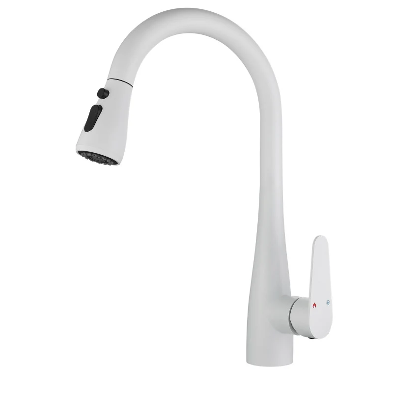 Grifo de cocina abatible Grifo monomando con rociador extraíble Clearhalo