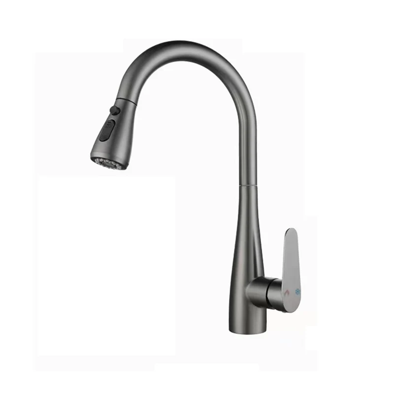 Grifo de cocina abatible Grifo monomando con rociador extraíble Clearhalo