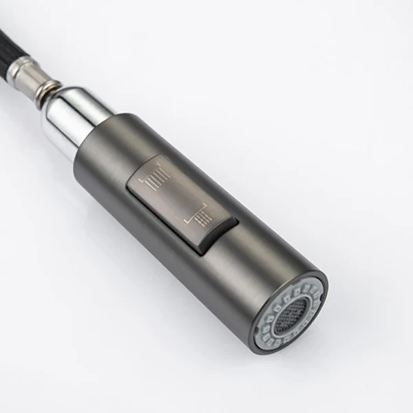 Grifo de cocina abatible moderno, grifo monomando con rociador extraíble Clearhalo