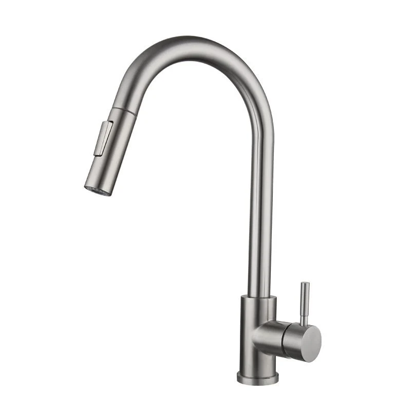 Grifo de cocina tradicional abatible, grifo monomando con rociador extraíble Clearhalo