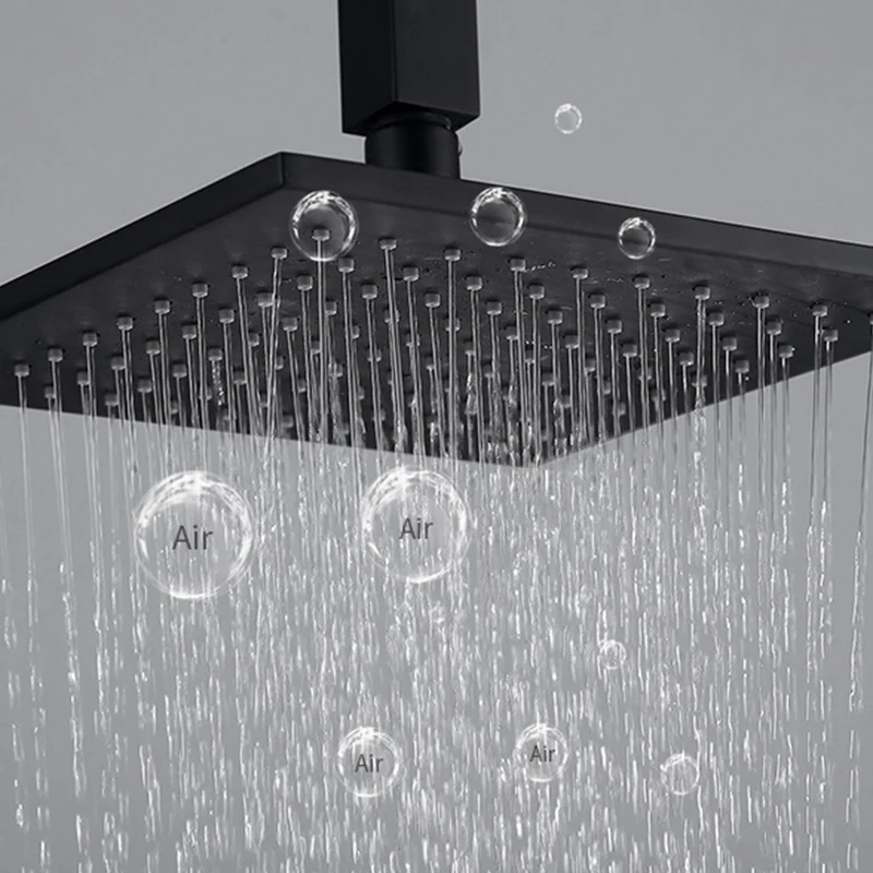 Grifo de ducha moderno, control de temperatura de latón, juego de ducha montado en el techo Clearhalo