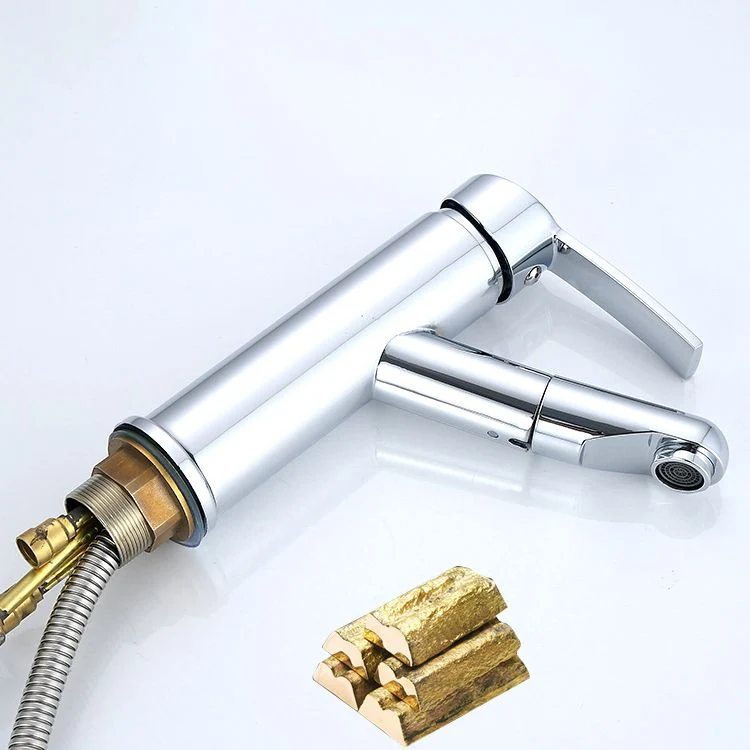 Grifo estilo moderno Grifo monomando para lavabo de baño Plata Clearhalo