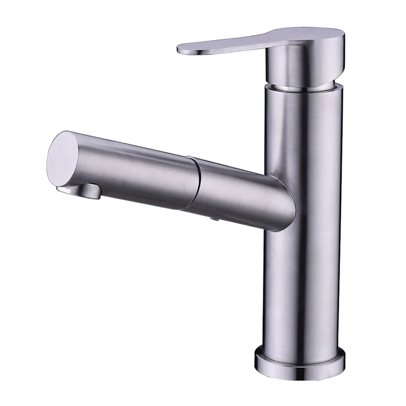 Grifo extraíble Grifo monomando moderno con caño giratorio Plata Clearhalo