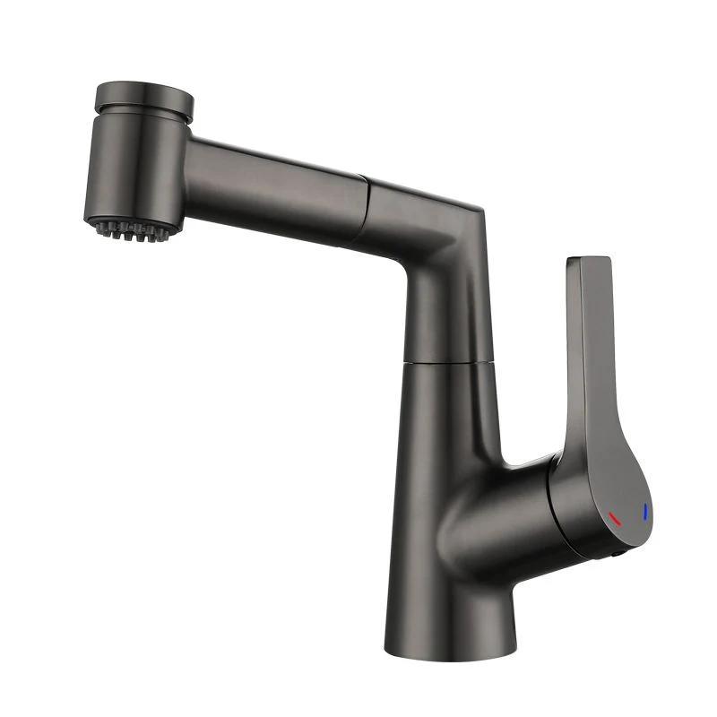 Grifo extraíble moderno con manija monomando para baño Plata Clearhalo