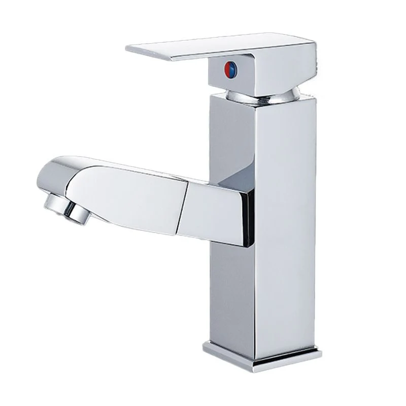 Grifo de juego central extraíble moderno, grifo monomando para recipiente de baño Clearhalo