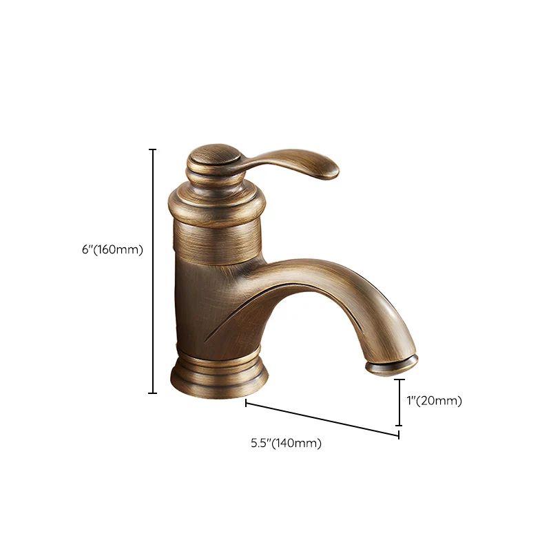 Grifo para lavabo de baño estilo Glam, grifo monomando para lavabo de arco bajo Clearhalo