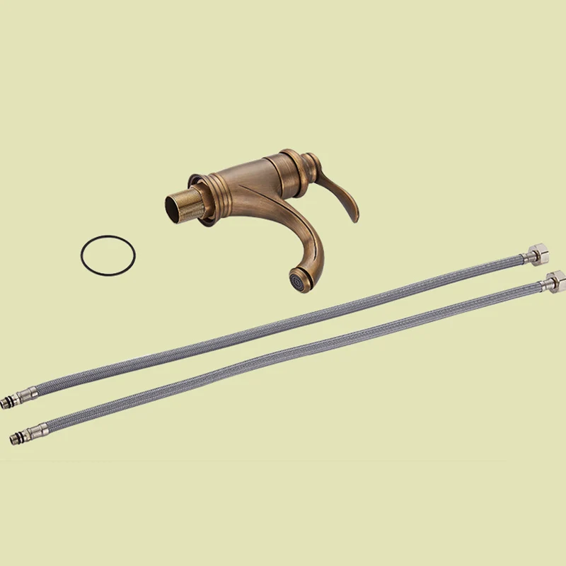Grifo para lavabo de baño estilo Glam, grifo monomando para lavabo de arco bajo Clearhalo