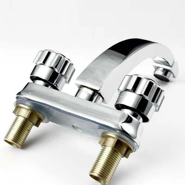 Grifo de recipiente de estilo moderno, manija de perilla de cobre, grifo de recipiente de arco bajo Clearhalo