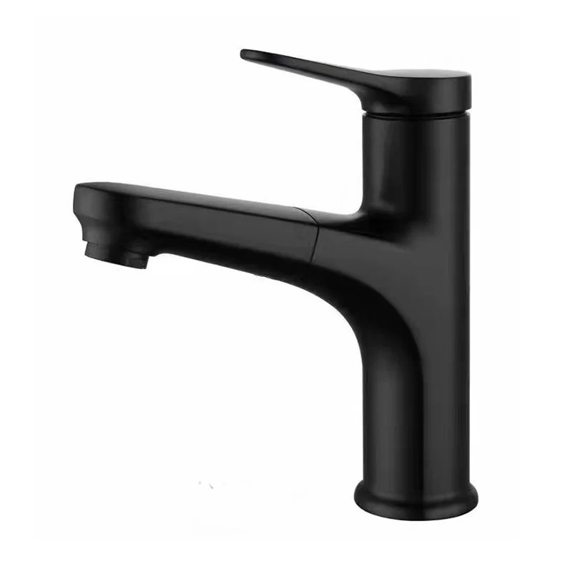 Grifos de centro estilo moderno Grifos de baño con manija de palanca Plata Clearhalo