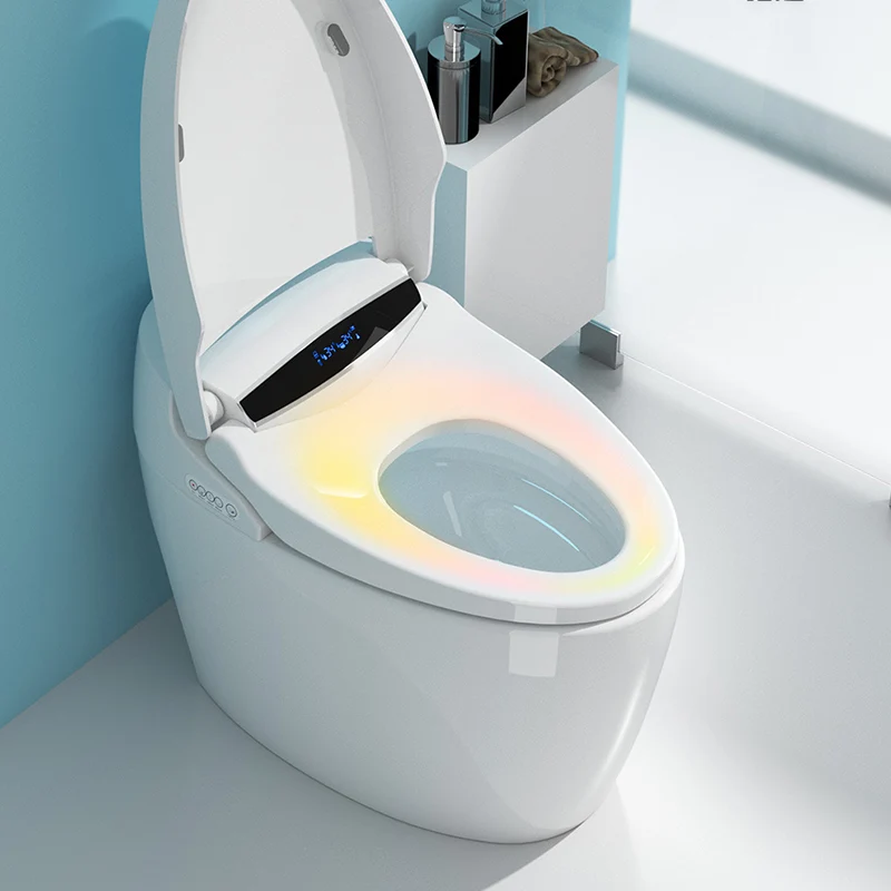 Inodoro blanco con asiento calefactable con bidé y bidé desodorizante para asiento Clearhalo