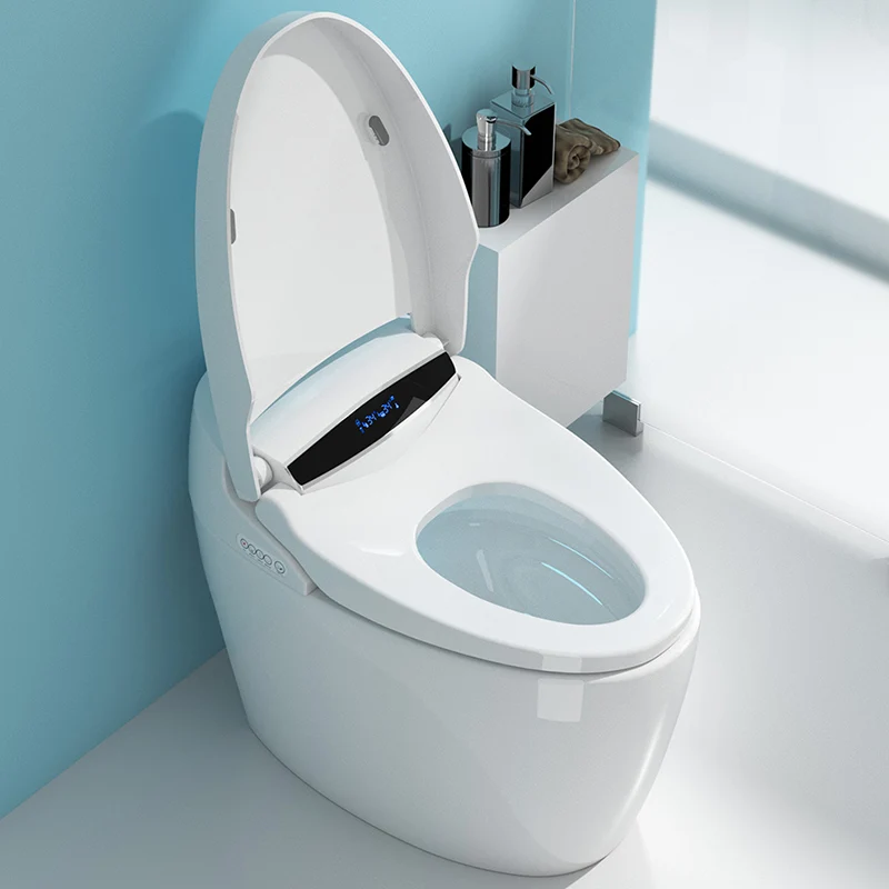 Inodoro blanco con asiento calefactable con bidé y bidé desodorizante para asiento Clearhalo