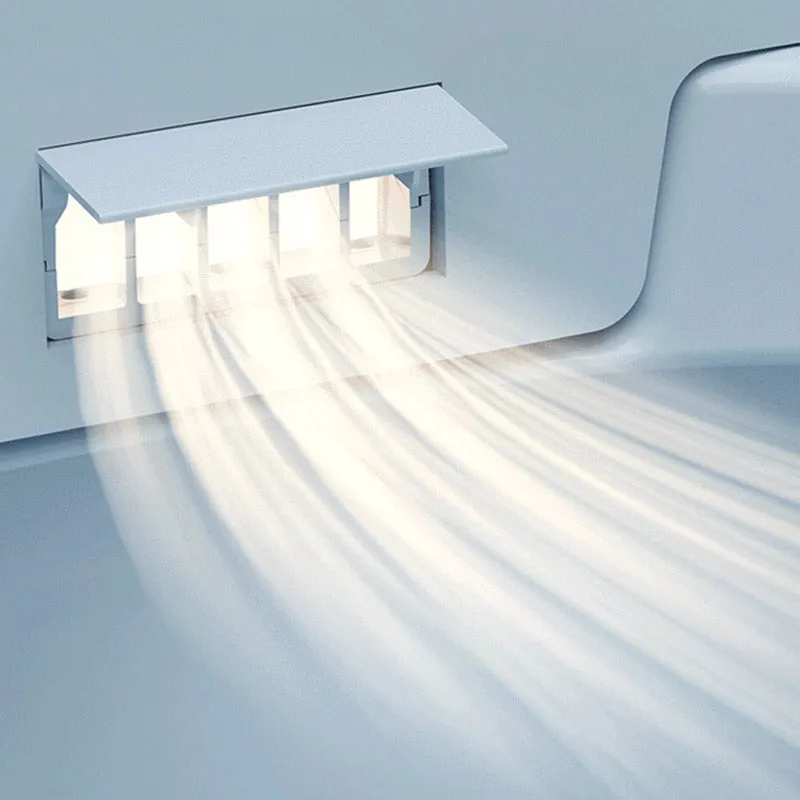 Inodoro blanco moderno con chorro de sifón y asiento de cierre suave para baño Clearhalo