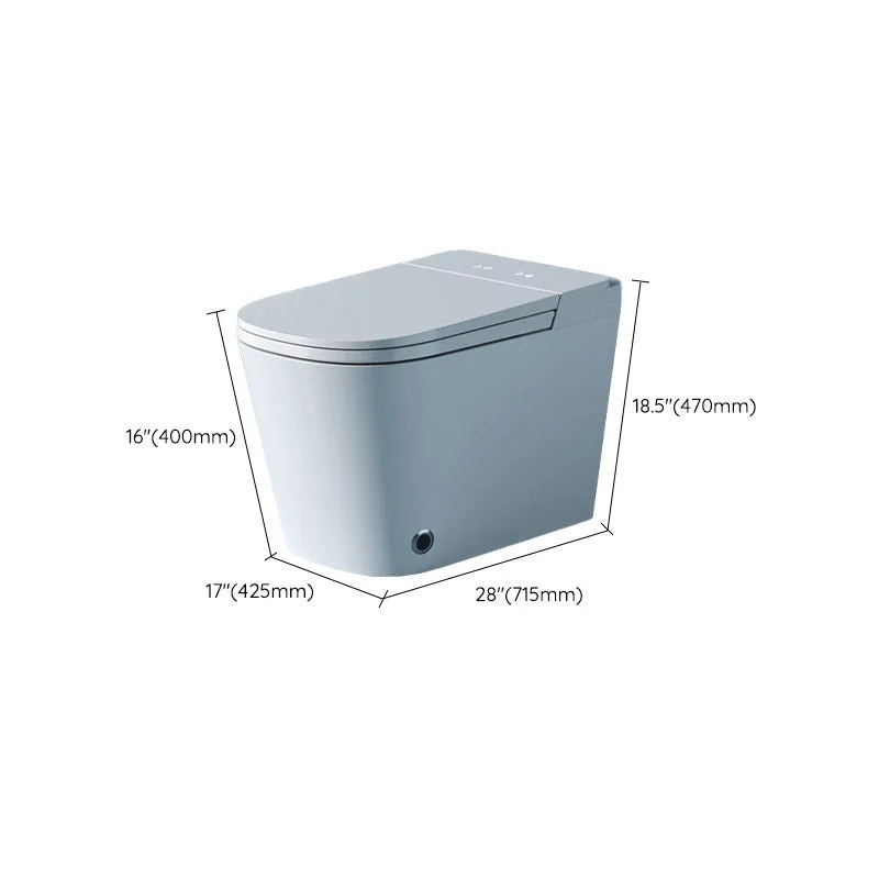 Inodoro blanco moderno con chorro de sifón y asiento de cierre suave para baño Clearhalo