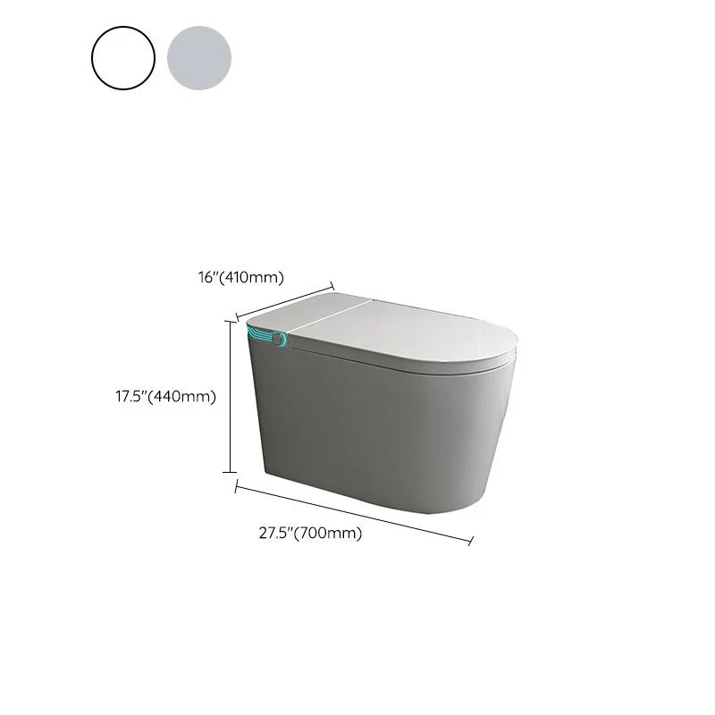 Inodoro inteligente con depósito Bidé de suelo alargado blanco con asiento calefactable Clearhalo