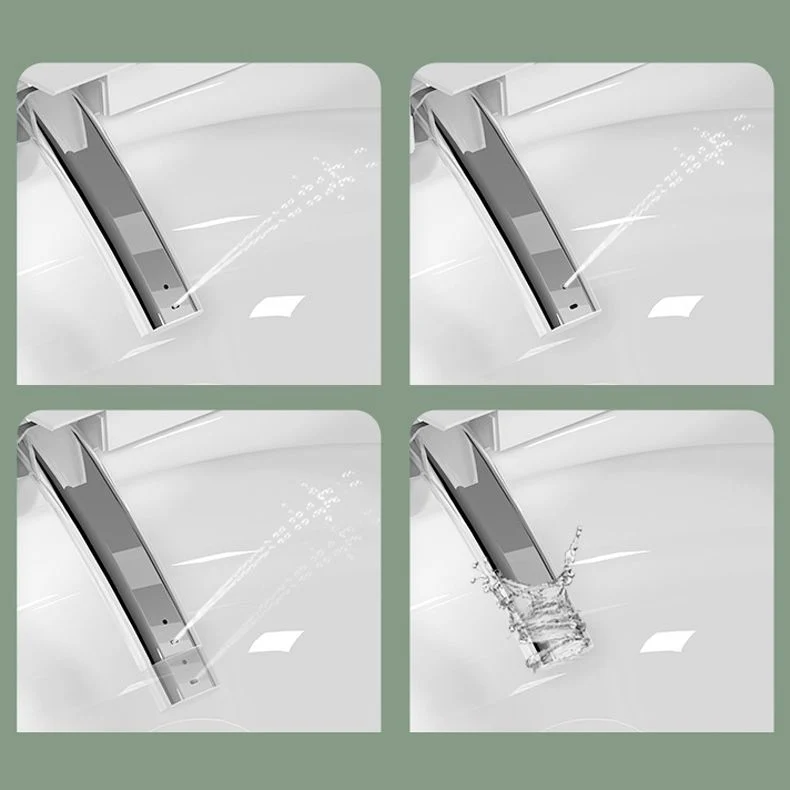 Inodoro moderno con asiento calefactable, inodoro de una pieza con asiento de cierre lento Clearhalo