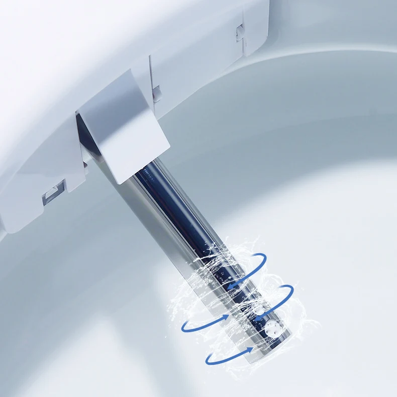 Inodoro moderno con chorro de sifón, tanque oculto con asiento para baño Clearhalo