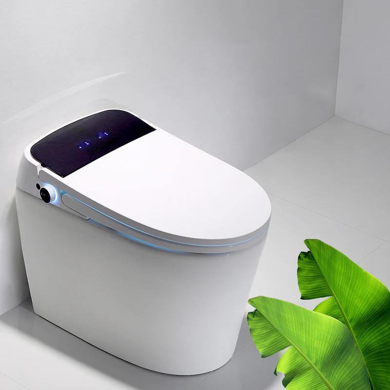 Inodoro moderno con chorro de sifón, tanque oculto con asiento para baño Clearhalo