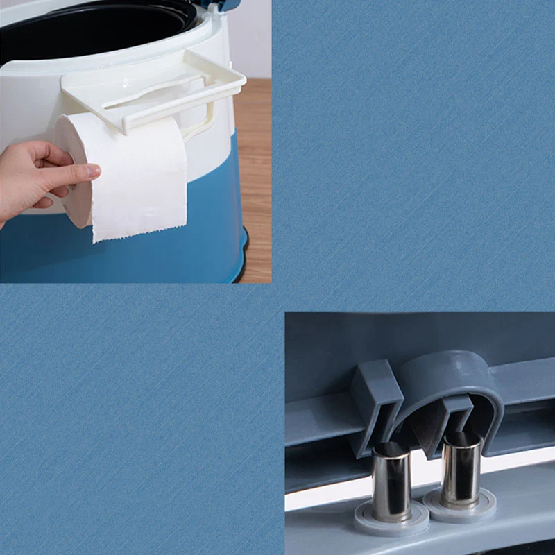 Inodoro moderno de plástico redondo con montaje en suelo para baño Clearhalo