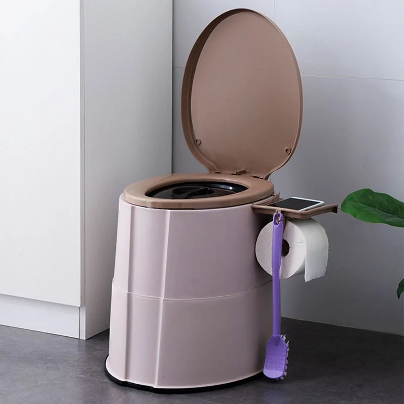 Inodoro moderno de plástico redondo con montaje en suelo para baño Clearhalo