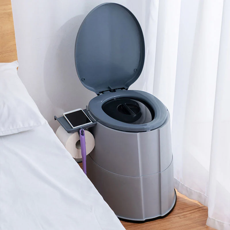 Inodoro moderno de plástico redondo con montaje en suelo para baño Clearhalo
