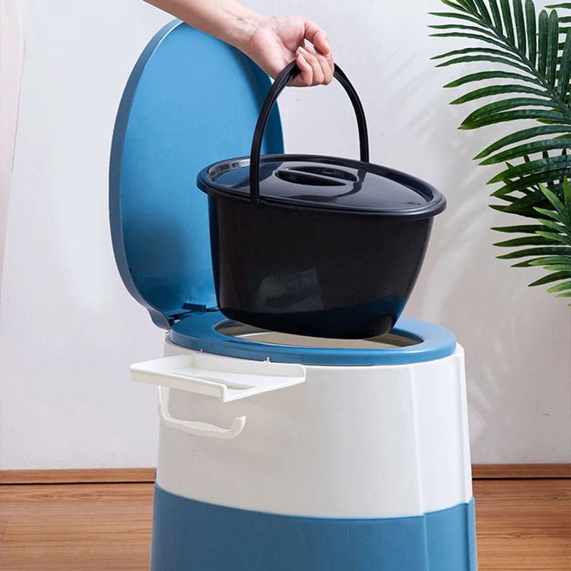 Inodoro moderno de plástico redondo con montaje en suelo para baño Clearhalo