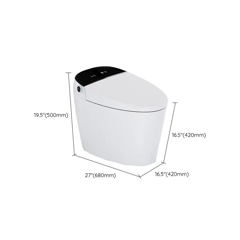 Inodoro moderno todo en uno con chorro de sifón y asiento para baño Clearhalo