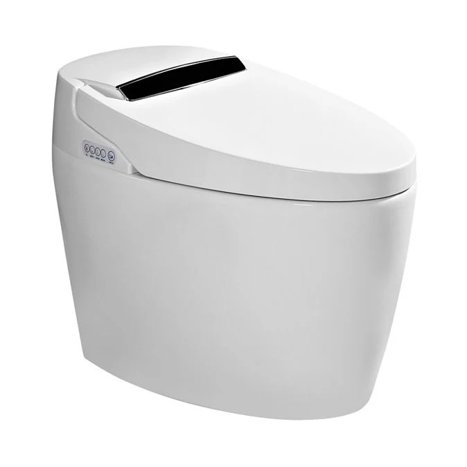 Inodoro moderno de una pieza con tanque oculto y asiento de cierre lento para baño Clearhalo