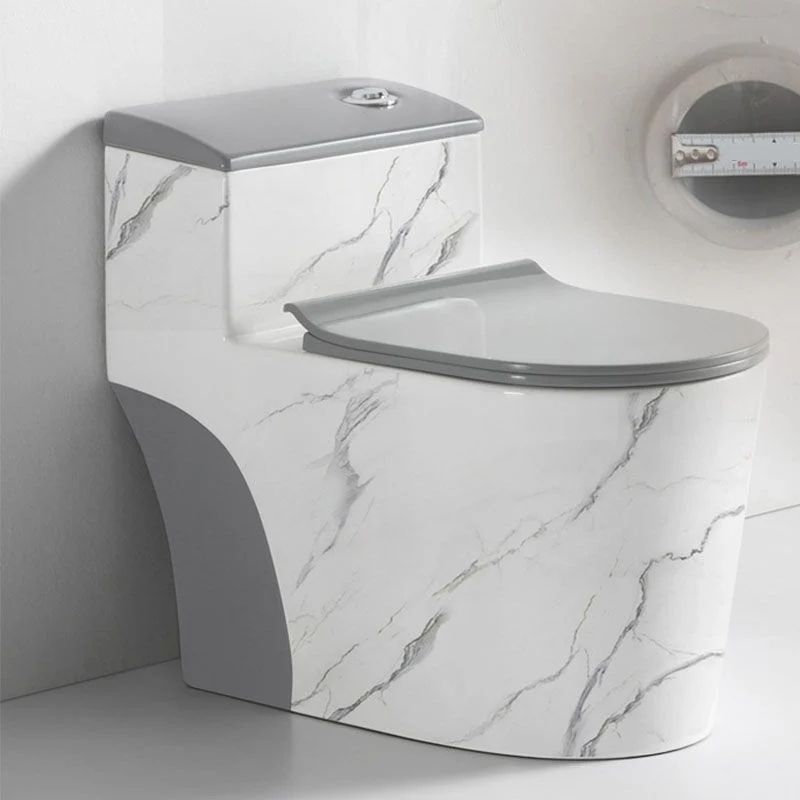 Inodoro Syphon JetFlush Inodoro tradicional de una pieza con asiento de cierre lento Clearhalo