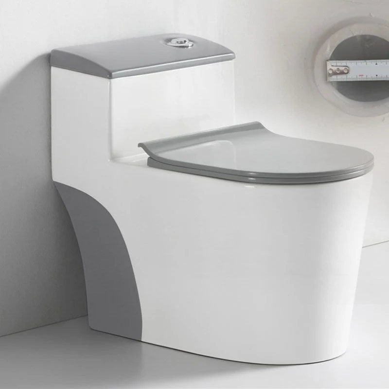 Inodoro Syphon JetFlush Inodoro tradicional de una pieza con asiento de cierre lento Clearhalo