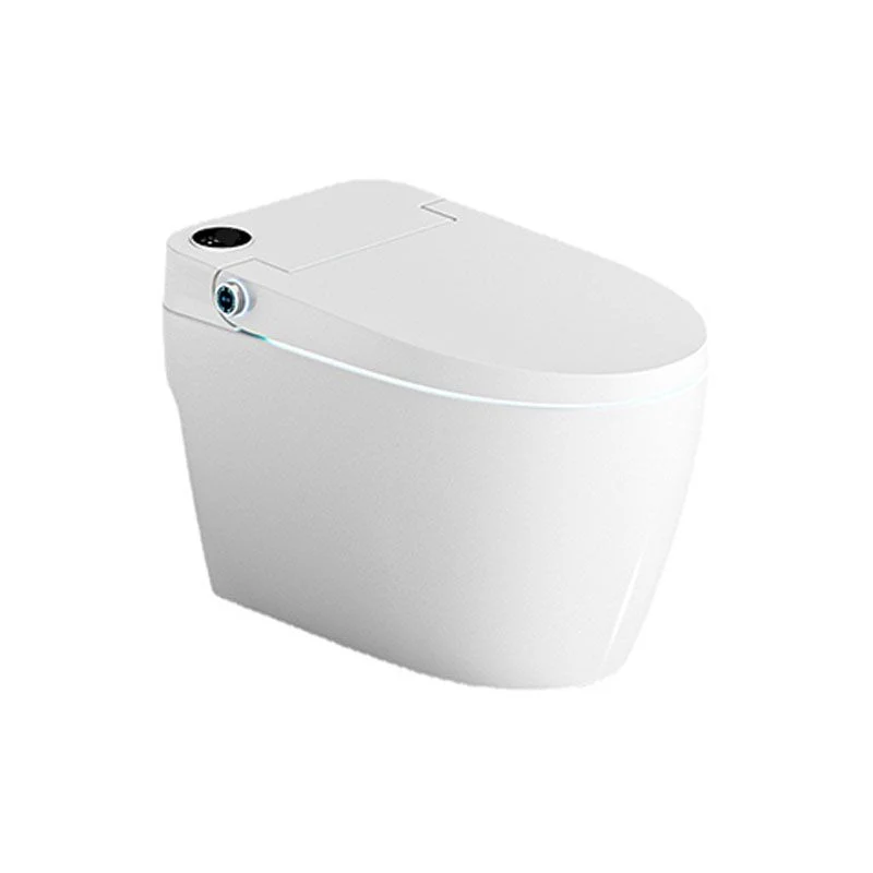 Inodoro todo en uno con faldón blanco moderno con asiento para baño Clearhalo