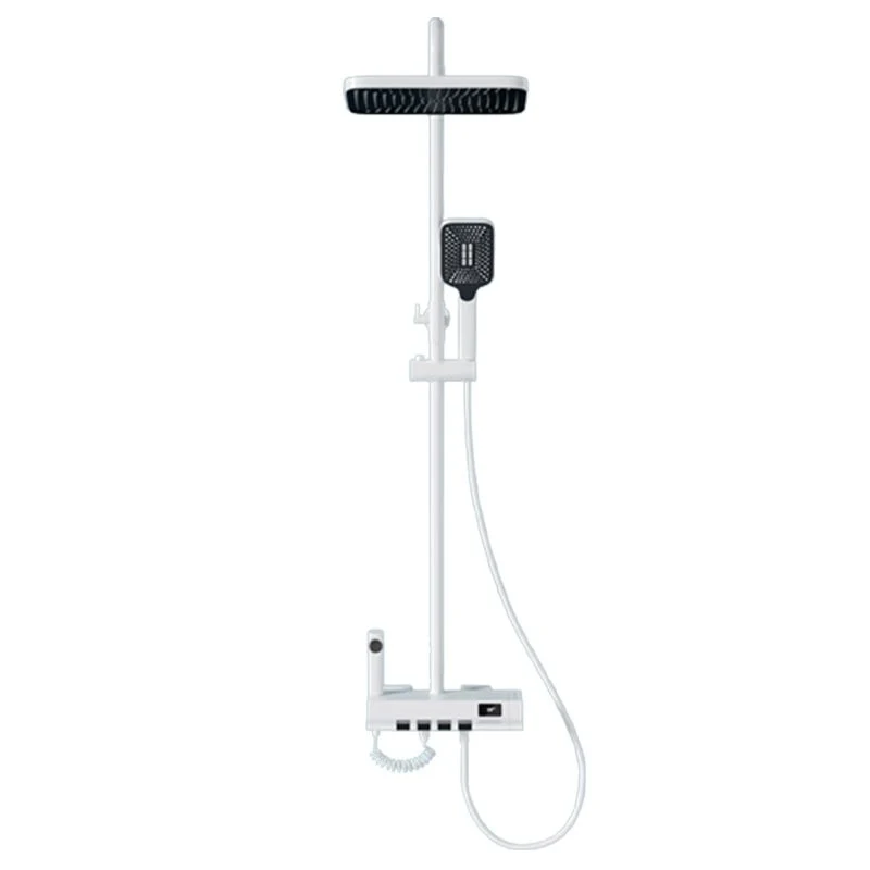 Moderno cabezal de ducha combinado con barra deslizante de acero inoxidable, sistema de ducha montado en la pared incluido...