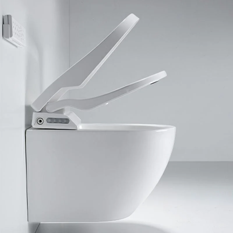 Moderno juego de inodoro suspendido con control de temperatura y asiento calefactable Clearhalo
