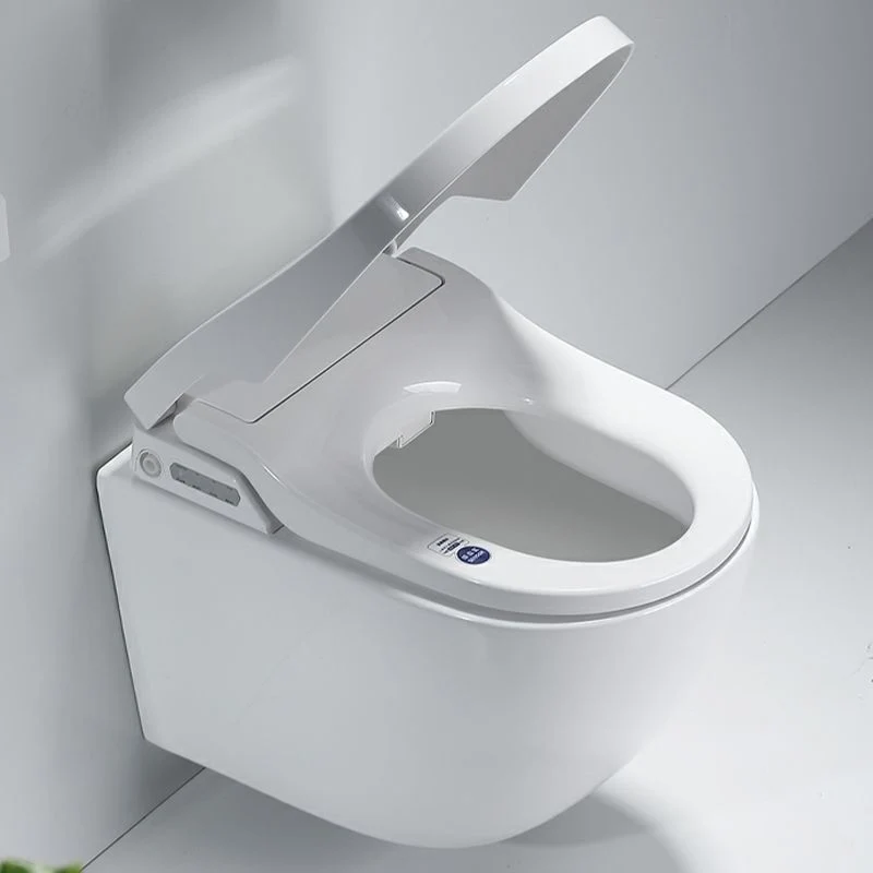 Moderno juego de inodoro suspendido con control de temperatura y asiento calefactable Clearhalo