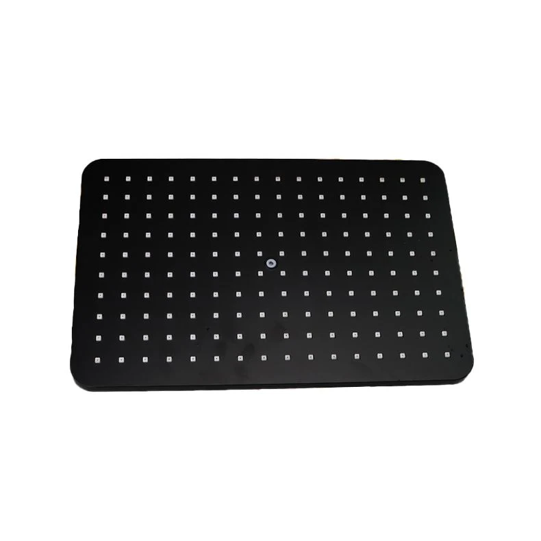 Patrón de pulverización estándar combinado de cabezal de ducha rectangular moderno con cabezal de ducha de mano Clearhalo